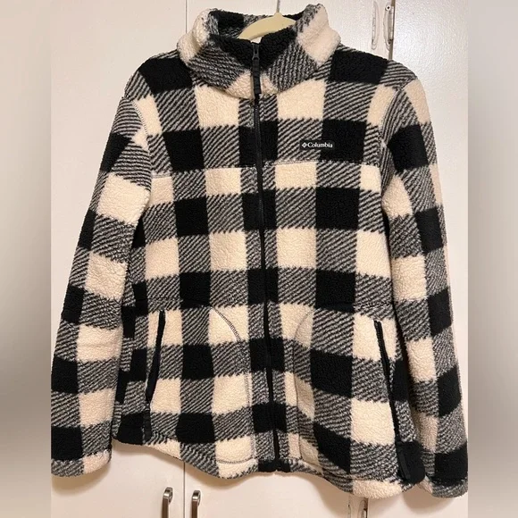 Columbia Jackets Coats Columbia Plaid Sherpa Zip Up Jacket